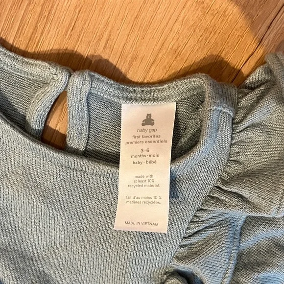 GAP Light Green Ruffle Shoulder One-Piece - Picture 2 of 5